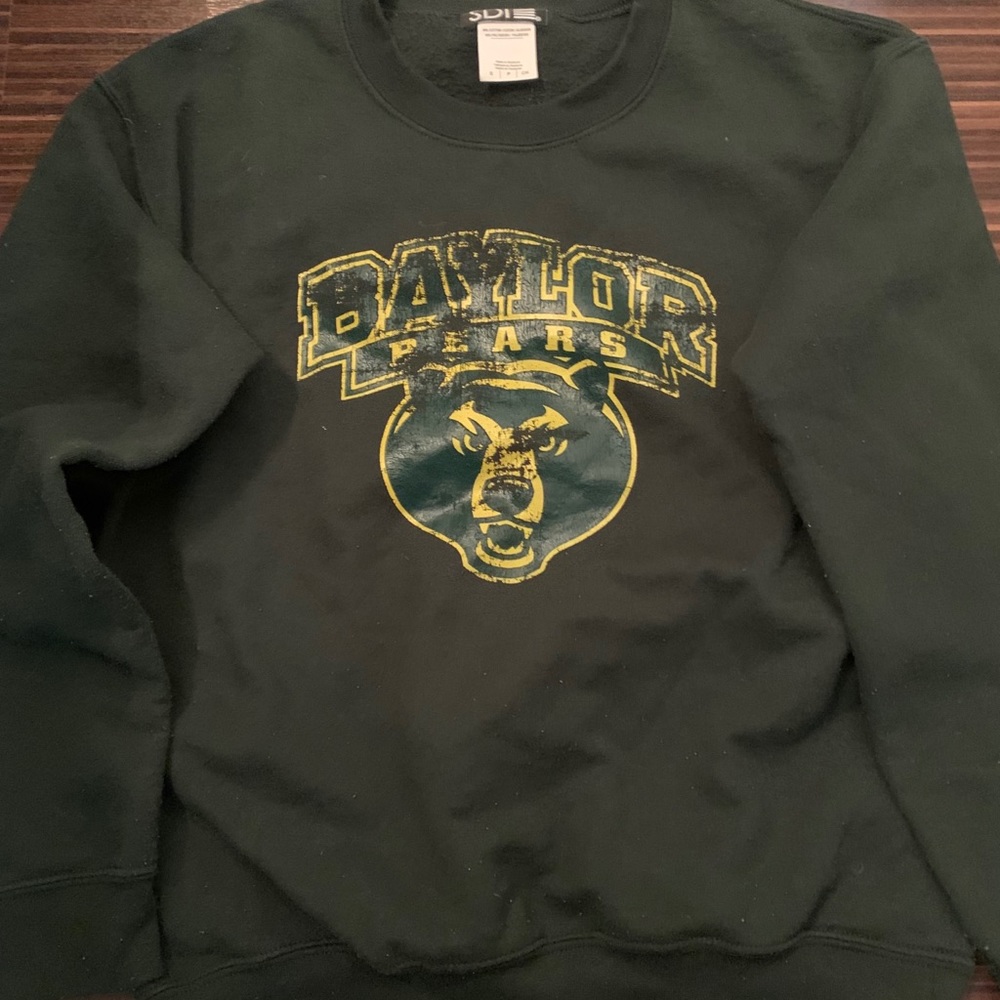 Baylor University Bears Distressed Sweatshirt S